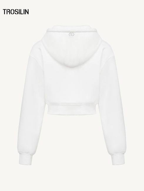 Cropped Zip-Up Hoodie