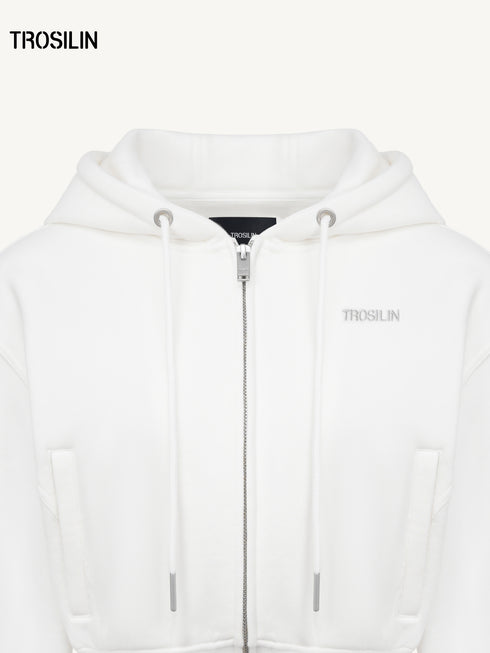 Cropped Zip-Up Hoodie