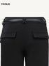 Slim Flared Mid-Waist Belted Trousers