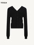 Wool V-Neck Knit Cardigan