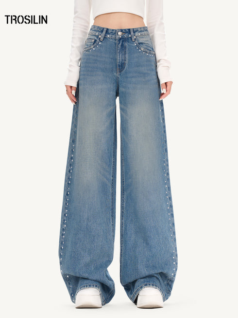 Straight-Leg Denim Jeans