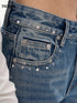 Straight-Leg Denim Jeans