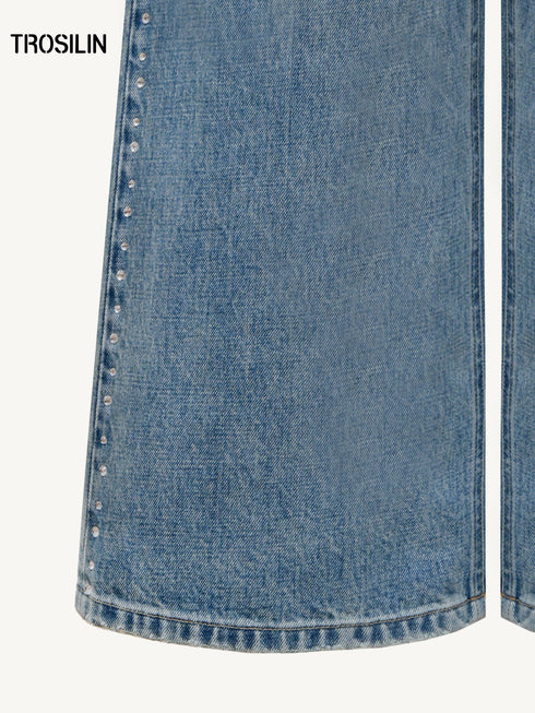 Straight-Leg Denim Jeans