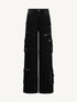 Multi-Pocket Straight-Leg Cargo Denim Jeans