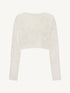 Logo Crochet Mohair-Blend Loose Cropped Sweater