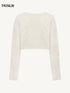 Logo Crochet Mohair-Blend Loose Cropped Sweater