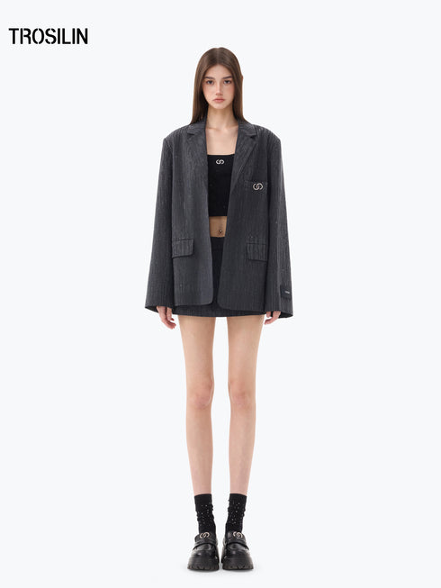 Stardust Crystal Relaxed Blazer
