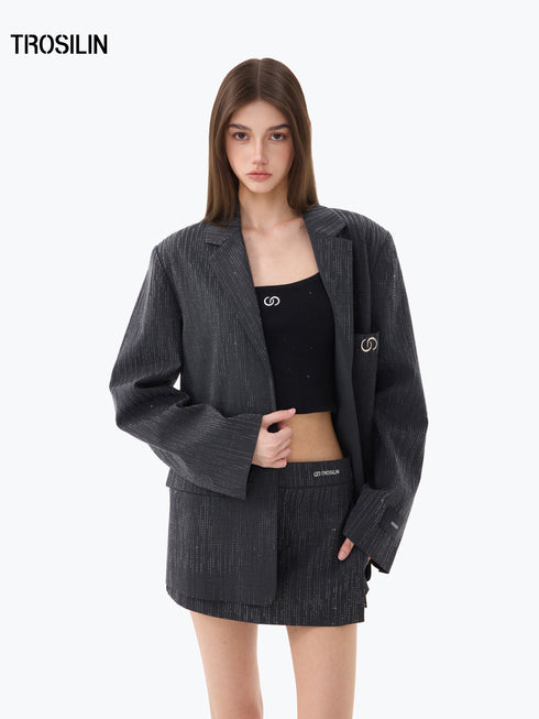 Stardust Crystal Relaxed Blazer