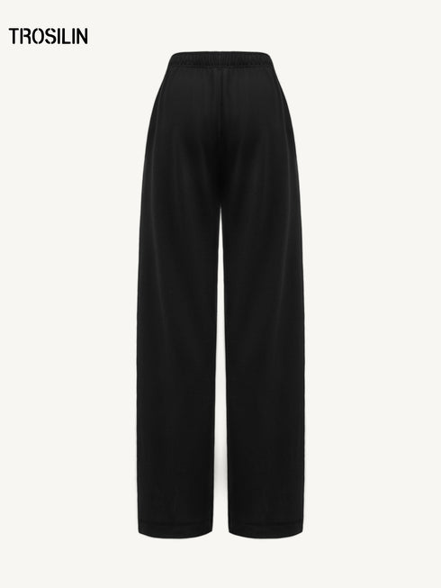 Draped Active Wide-Leg Pants