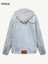 “Blue Tone Ring Stud” Deconstructed Denim Jacket