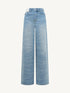 Laser Washed Denim Pants