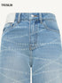 Laser Washed Denim Pants