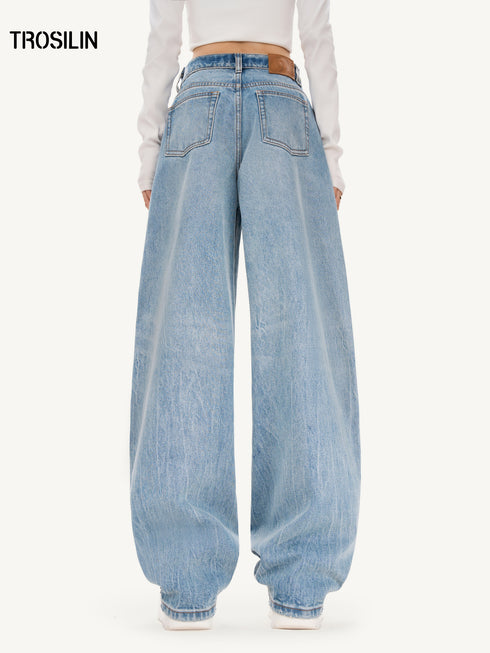Barrel-Leg Denim Jeans