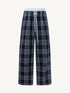Patchwork Plaid Casual Pants
