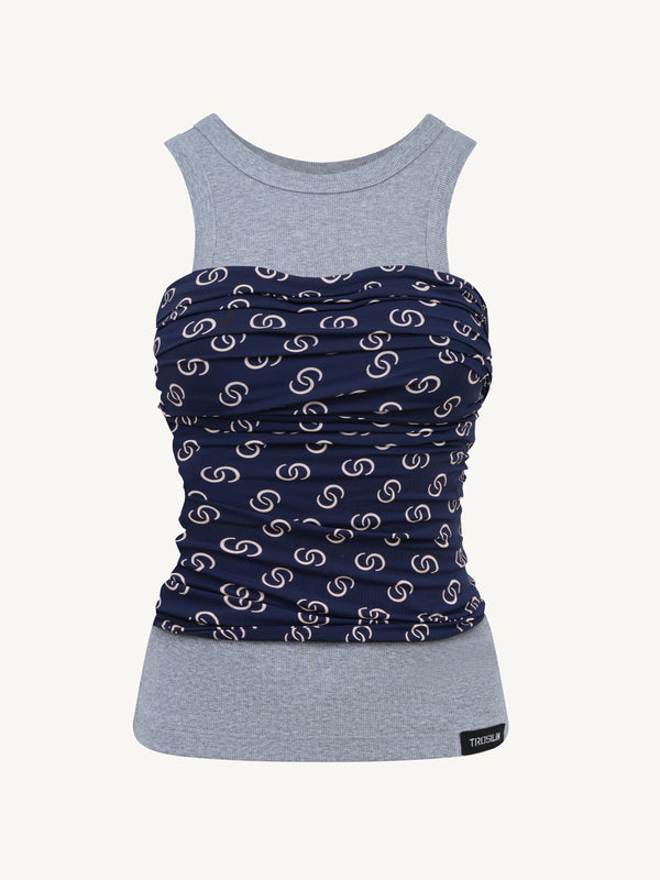 All-Over Monogram Two-Piece Vest Set