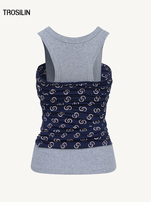 All-Over Monogram Two-Piece Vest Set