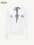 Reversible Ballet Ribbon Long Sleeve Top