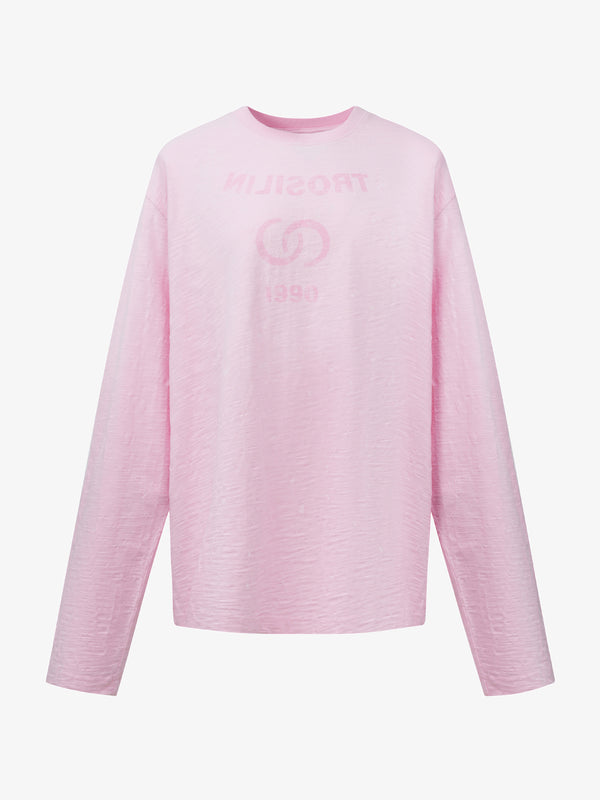 Vintage Spray Graphic Long Sleeve T-shirt
