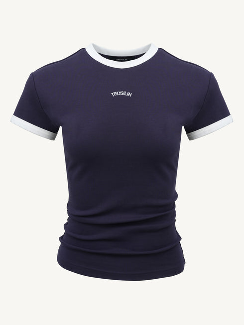 Stacked Detail Slim-Fit T-Shirt