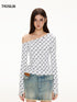 All-Over Print Asymmetric One-Shoulder T-Shirt