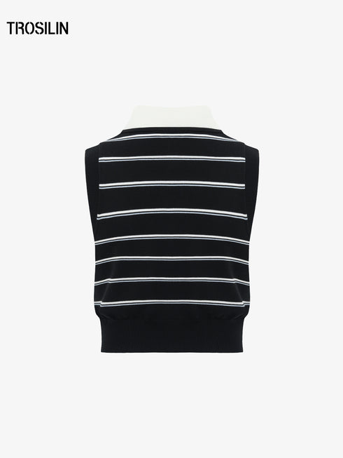 Vintage Striped Sleeveless Top