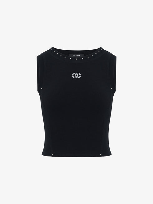 Studded Panel Tank Top