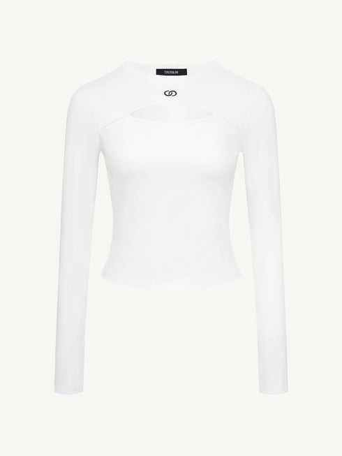 Hollow-Out Long Sleeve T-Shirt