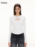 Hollow-Out Long Sleeve T-Shirt
