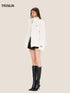 High-Neck Embroidered Puffer Down Jacket