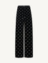 All-Over Logo Velvet Straight-Leg Pants