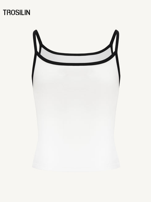 Contrast Strap Tank Top