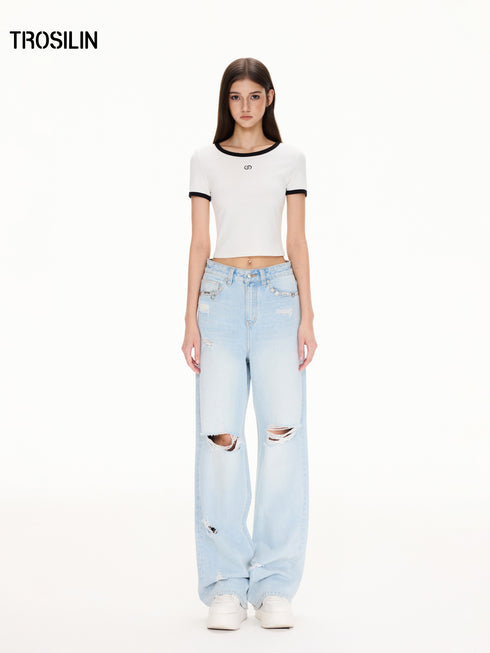 Contrast Short Sleeve T-Shirt