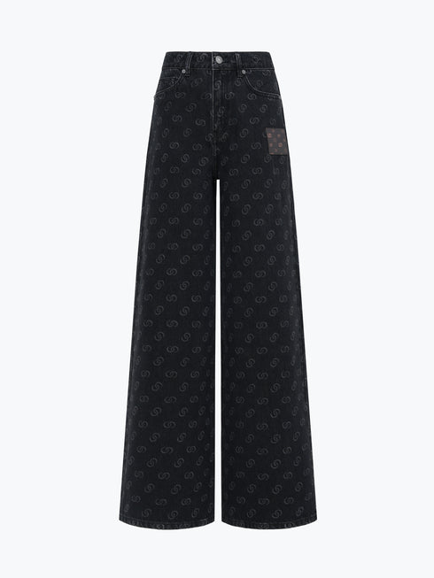 Classic Monogram Print Jeans