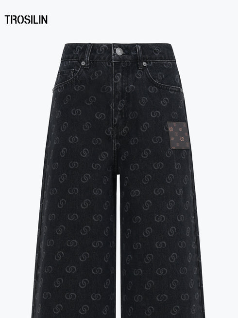 Classic Monogram Print Jeans