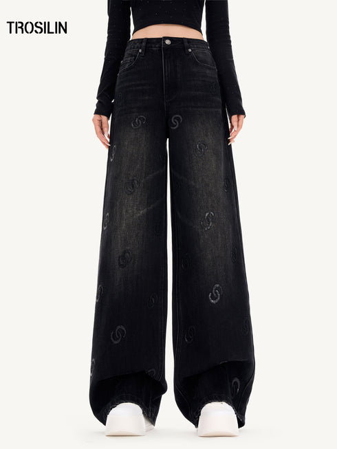 Meteor Shower Sequin Monogram Denim Jeans