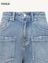 Inside-Out Rhinestone Denim Jeans