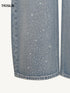 Inside-Out Rhinestone Denim Jeans