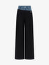 Deconstructed Patchwork Wide Leg Pants