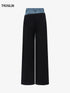 Deconstructed Patchwork Wide Leg Pants