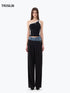 Deconstructed Patchwork Wide Leg Pants