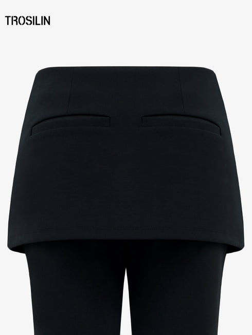Deconstructed Layered Flared Pants