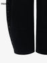 Star Orbit Black Wide-Leg Cargo Pants