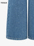 Indigo Crystal Flared Pants
