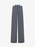 Hybrid fog gray wide-leg trousers