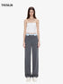 Hybrid fog gray wide-leg trousers