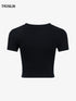 Black crystal-embellished t-shirt