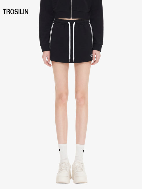 Black Track-Inspired Skort