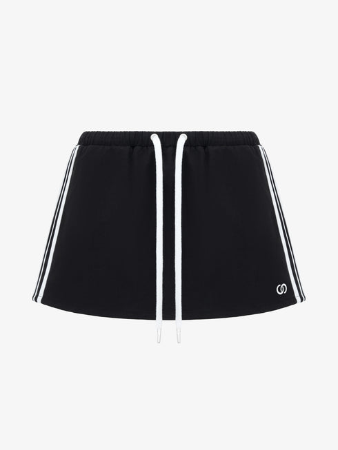 Black Track-Inspired Skort