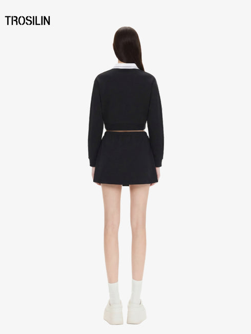 Black Track-Inspired Skort