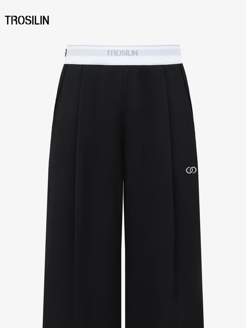 Midnight Drape Satin Waistband Trousers
